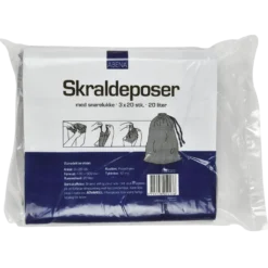 Abena affaldspose m/snøreluk 20 liter grå