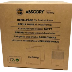 Absodry fugtfjerner Duo Family refill - pk. á 2 ps