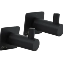 ADORA® håndklædekroge 4 cm sort 2 stk.