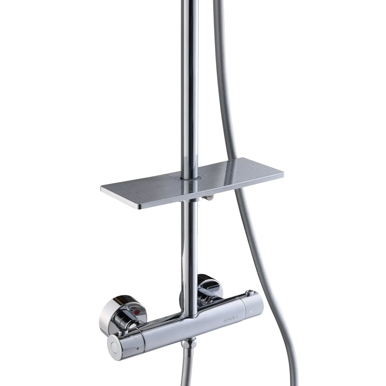 Adora hylde til brusestang, Ø18-25 mm, krom
