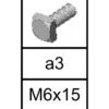 A3 Drivhusskrue - M6X15