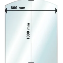 Aduro Gulvplade i glas buet 6x1000x800 mm