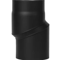 Aduro røgrør s-bøjning 20 mm forskydning sort