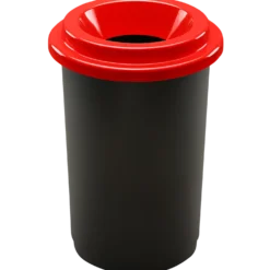 Affaldsspand eco 50 liter, rød låg