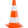 Afmærkningskegle orange/hvid 50 cm
