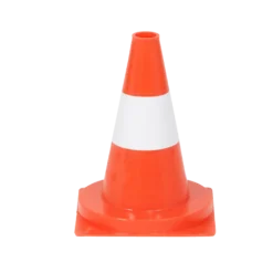 Afmærkningskegle orange/hvid 35 cm