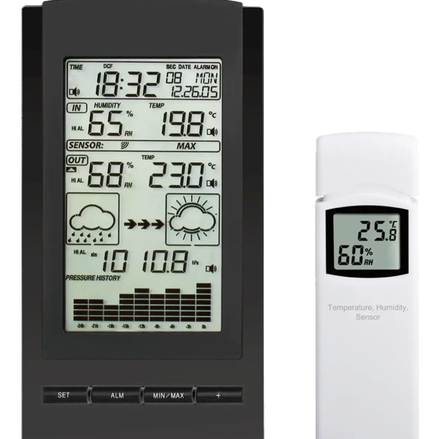 Agimex vejrstation m/temperatur og fugtmåler