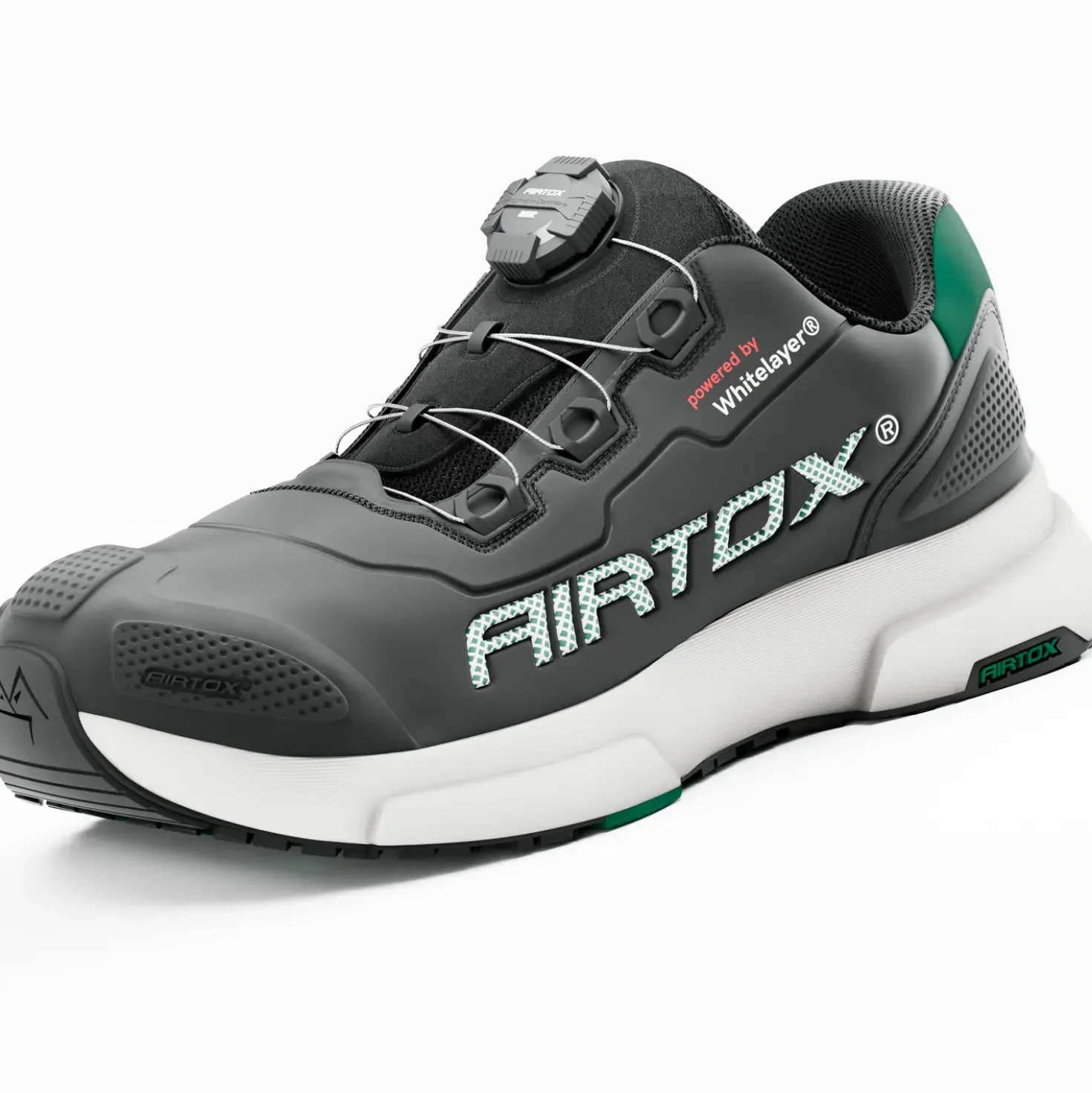 Airtox FL44 sikkerhedssko sort/militærgrønt str. 44