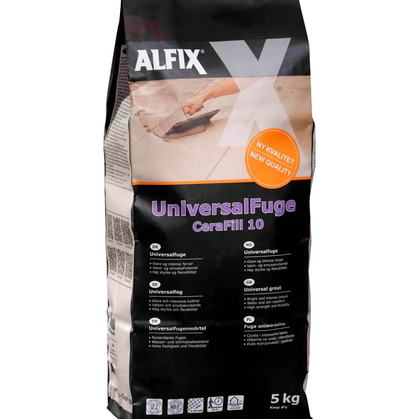 Alfix CeraFill 10 Colour flisefuge 5 kg Lys beige