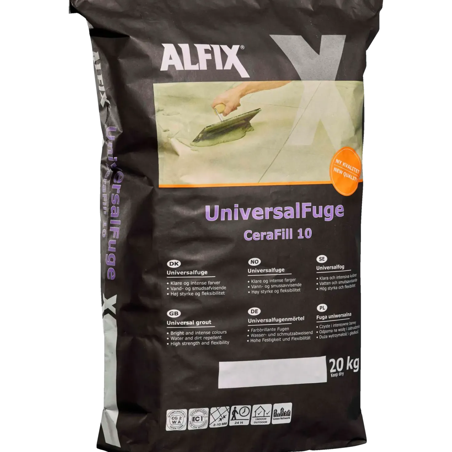 Alfix CeraFill 10 Colour 20 kg Stålgrå