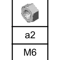A2 Møtrik M6 til Drivhus