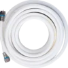 Antenne kabel Ø6,6 10 m med 2xf-connector hvid