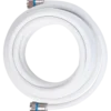 Antenne kabel Ø6,6 5 m med 2xf-connector hvid