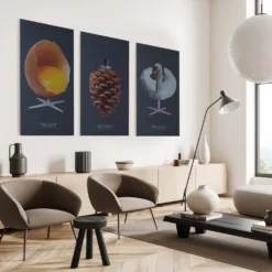 Art-Acoustic akustikbillede Svanen 9x600x1200 mm mørk grå