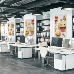 Art-Acoustic akustikbillede Emoji I 9x600x1200 mm hvid