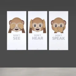 Art-Acoustic akustikbillede Abe Don´t Speak 9x600x1200 mm hvid