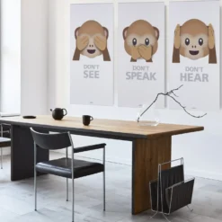 Art-Acoustic akustikbillede Abe Don´t Speak 9x600x1200 mm hvid