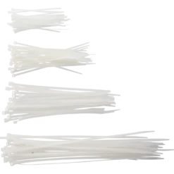 Ass. kabelstrips naturel 100 stk