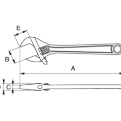 Bahco skiftenøgle ergonomisk 8"