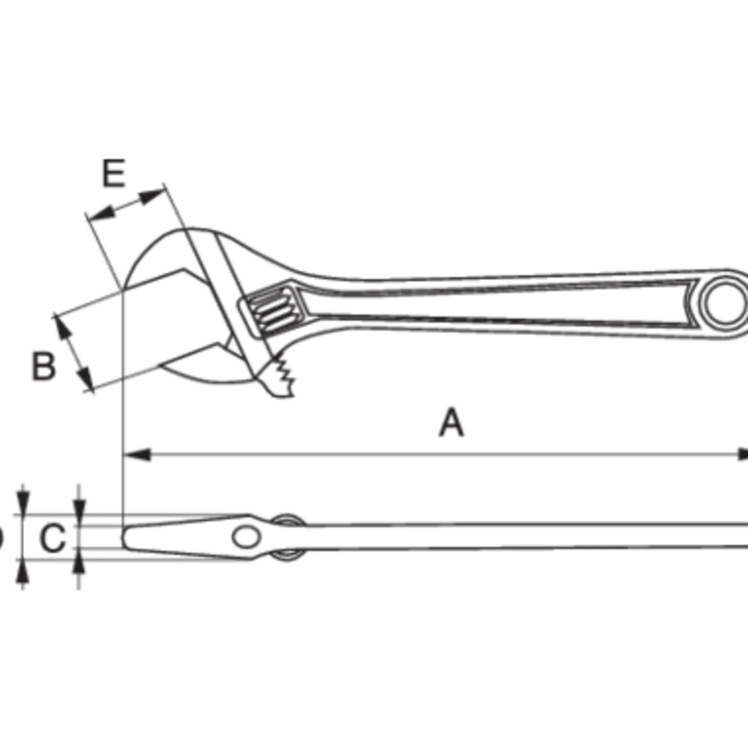 Bahco skiftenøgle ergonomisk 8"