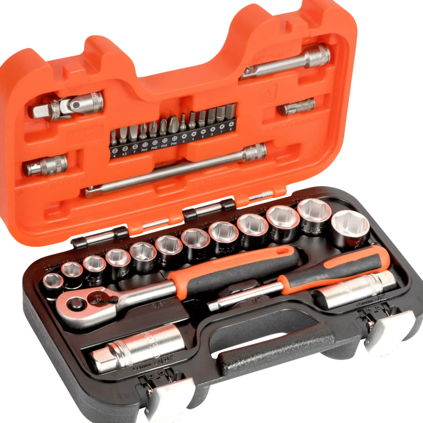 Bahco S330 topnøglesæt 1/4" og 3/8" - 34 dele
