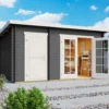Belmont hytte/redskabsrum todelt med dobbelt- og enkeltdør 9,15 m²
