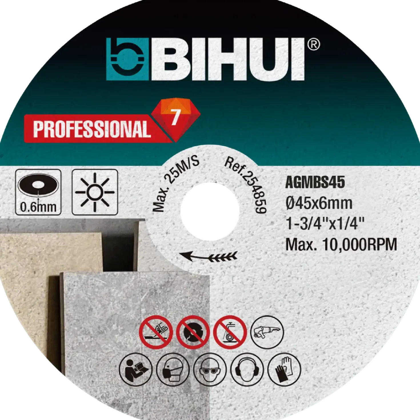 BIHUI diamant sintret skive 45 mm
