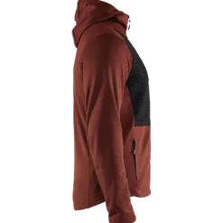 Blåklæder hættetrøje Full Zip brændt rød/sort str. XL