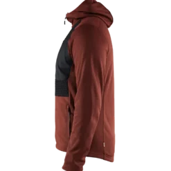 Blåklæder hættetrøje Full Zip brændt rød/sort str. XL