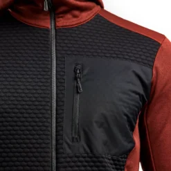 Blåklæder hættetrøje Full Zip brændt rød/sort str. XL