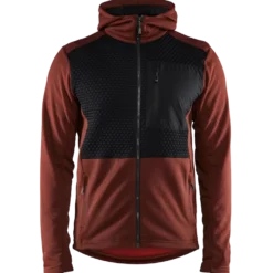 Blåklæder hættetrøje Full Zip brændt rød/sort str. XL