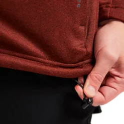 Blåklæder hættetrøje Full Zip brændt rød/sort str. XL