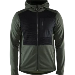 Blåklæder hættetrøje Full Zip efterårsgrøn/sort str. XL