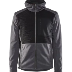 Blåklæder hættetrøje Full Zip sortmeleret str. 2XL