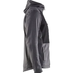 Blåklæder hættetrøje Full Zip sortmeleret str. 2XL
