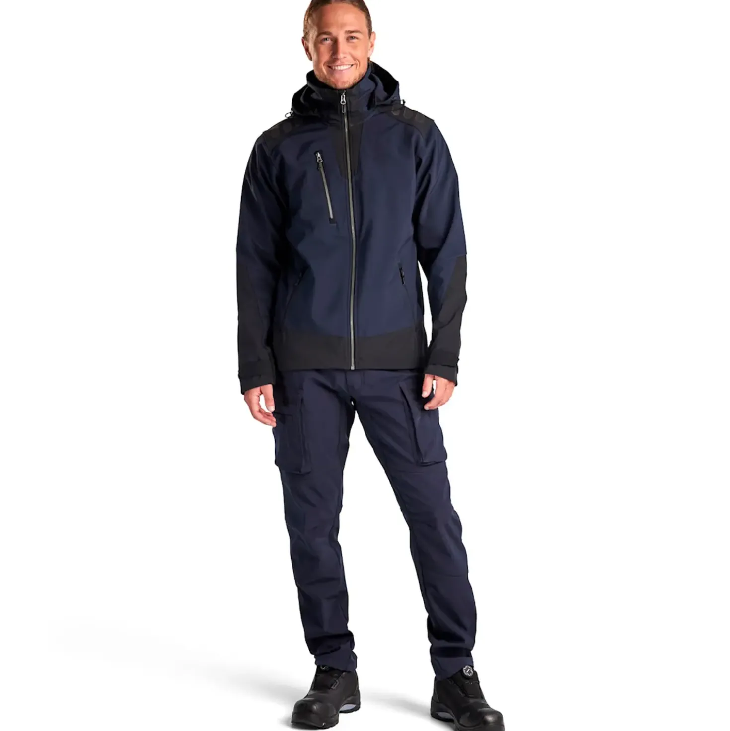 Blåklæder softshell jakke mørk marineblå/sort str. L