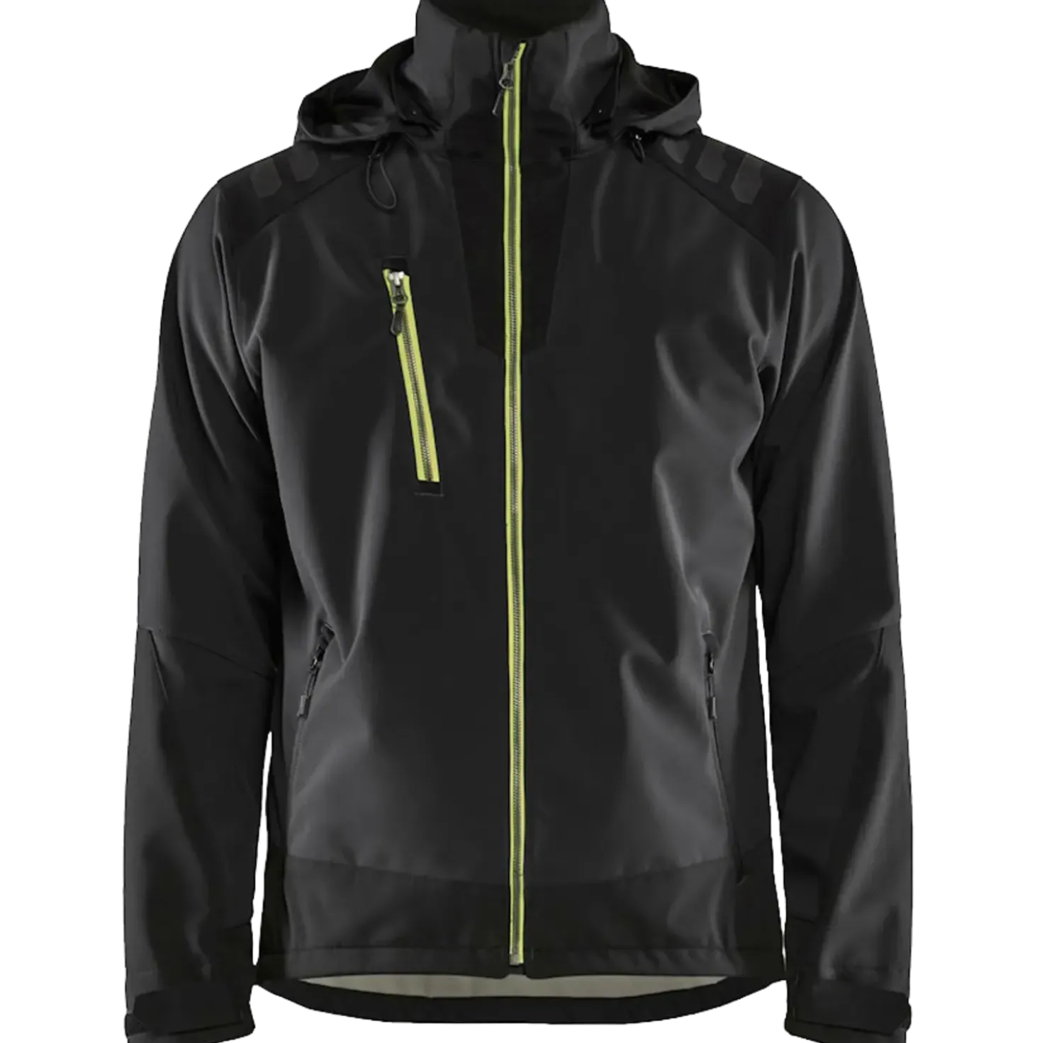 Blåklæder softshell jakke sort/high-vis gul str. L