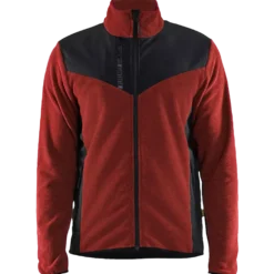 Blåklæder strikket softshell jakke brændt rød/sort str. XL