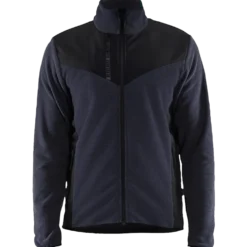 Blåklæder strikket softshell jakke mørk marine/sort str. L