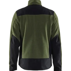 Blåklæder strikket softshell jakke efterårsgrøn/sort str.M