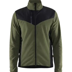 Blåklæder strikket softshell jakke efterårsgrøn/sort str.M