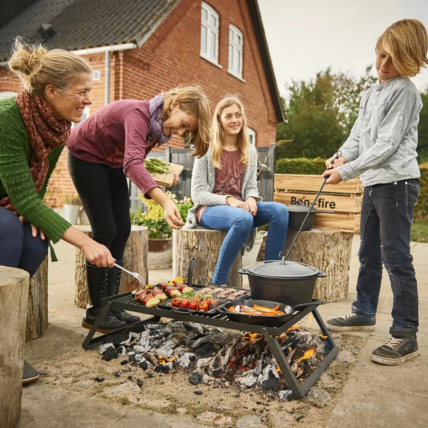 Bon-fire grillplade - støbejern, 29 x 36 x 1,8 cm