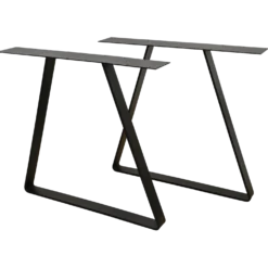 Bordben trapez sort, 710 mm