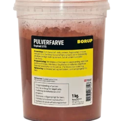 Borup pulverfarve oxydrød 1 kg