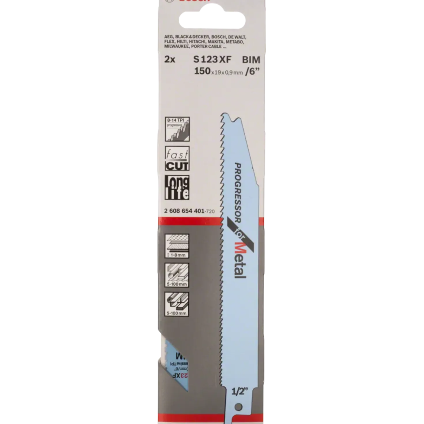 Bosch Bajonetsavklinge S 123 XF til metal