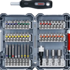 Bosch bitssæt m/håndtag og 45 dele
