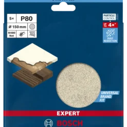 Bosch EXPERT M480 slibenet til excenterslibere 150 mm, G 80 5 stk.
