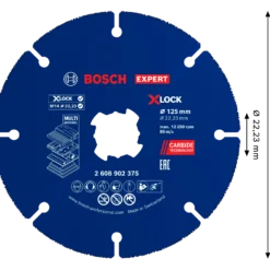 Bosch EXPERT Multi Material skæreskive i hårdmetal, 125 x 22,23 mm, X-Lock