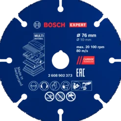 Bosch EXPERT Multi Material skæreskive i hårdmetal, 76x10 mm
