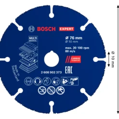 Bosch EXPERT Multi Material skæreskive i hårdmetal, 76x10 mm